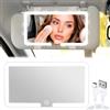 Lypumso Specchio Trucco con Luci per Auto LED, 3 Modalità di Illuminazione | Specchio Auto HD, Luminosità Regolabile, Universale Specchio Cosmetico per Auto , Ricaricabile, Portatile, Bianco