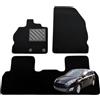 MTC Automotive Tappetini Scenic XMod III Grand Scenic III 2009-2016 Su Misura, Set 4 Pz | Tappetini Auto Gomma Battitacco in Moquette Nera, Bottoni Fissaggio, Antiscivolo