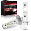 AUXIRACER Lampadina H1 LED, chip CSP 6500K 600%,12V，100W lampadina automotive H1 LED abbagliante e anabbagliante, lampadina per esterni, sostituzione per alogeni e xeno (2 lampade)