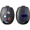 OTMIK Custodia in silicone per la copertura della chiave dell'auto adatta a Ford Fiesta Mk7 Mk5 Mk6 Mondeo Focus 2 Mk2 Transit Ka Fusion C-MAX S-MAX Accessori portachiavi (Linea Blu)