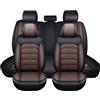 FIENZA Auto Set Coprisedili Universale Coprisedile per Dacia Duster 2000-2026, Pelle PU Anteriori Posteriori Copri-Sedile Completo Impermeabile Comfort Accessori Interno(Brown,per Dacia Duster 2000-2026)