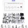 YiLUXmyyxgs 100 pezzi di clip di fissaggio in metallo per rivestimento interno della porta anteriore dell'auto, clip di fissaggio in metallo per auto, clip a molla per auto, set di clip di fissaggio per console