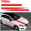 JNNJ 5 Pezzi Adesivi Strisce Auto Carrozzeria Sportive Rosso | Pvc Flessibile, Resistente All'acqua, Rimozione Pulita, Decorazione Personalizzata, Accessori Veicoli