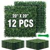KASZOO - Set di 12 pannelli in legno di bosso artificiale per piante topiarie, protezione dai raggi UV, in legno di bosso per esterni, interni, giardini, recinzioni, cortili, verande
