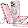 XYZ Cover per iPhone 13 Pro Max con Cordino, Oro Rosa