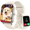 KALINCO Smartwatch per Bambini, Orologio Chiamate, Assistente Vocale, 100+ Sports, Gestione della Salute (Sonno, Frequenza Cardiaca, SpO2, Pressione), Lettore Musicale, Sveglia