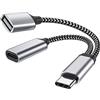 MOGOOD Adattatore 2in1 USB-C OTG 480Mbps PD18W ricarica dati iPad MacBook | Cavo OTG USB-C intrecciato con ricarica PD 18W e porta USB-A 2.0 per trasferimento dati. Plug&Play senza driver, per Switch
