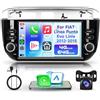 Rimoody 4G+64G Rimoody Android Autoradio per FIAT Linea Punto Evo 2012-2015 7 Pollici HD Stereo Auto con Wireless Carplay Android Auto Navi GPS Mirror Link Bluetooth WiFi/FM/RDS/EQ/SWC Telecamera Posteriore