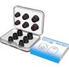 New Bee 12 cuscinetti auricolari di ricambio in memory foam con custodia | Auricolari 5-7 mm per Jaybird, Beats, Sony, Nexus, LG