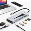 BKELHS HUB USB C per Mac Mini M4 Pro Adattatore M.2 NVMe SSD Enclosure, 4K 60Hz HDMI, lettore di schede SD/TF, 2 porte USB A, jack per cuffie, dock USB C per iPad Pro/Galaxy Dex/Tablet/MacBook/iPhone/Steam