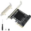 ELUTENG Scheda di espansione PCIe X4 SATA a 6 porte 6 Gbps PCI-E a SATA 3.0 adattatore per X1/X4/X8/X16 Slot PCI Express Controller Card con staffa a basso profilo compatibile con Windows 10/7/8/XP