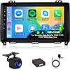 Techschermo [2+64G]Autoradio Android 13 per Mercedes Benz Classe A/B/V Vito Viano Sprinter 2500 3000 W169 B200 W639 con Wireless Carplay e Android Auto - Radio touchscreen da 9 pollici con WiFi DSP EQ FM/RDS SWC
