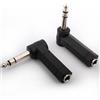RUNCCI-YUN 2 pezzi Adattatore ad angolo retto TRS 1/4,Adattatore da maschio TRS da 6,35 mm ad angolo retto a femmina TRS da 6,35 mm, spina stereoda 1/4 a jack da 1/4