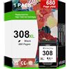 CRTBOTW 308XL - Cartuccia di ricambio per HP 308, 308XL, 308E, compatibile con HP Envy 6110e, 6120e, 6122e, 6130, 6132e, 6532e (1 nero)