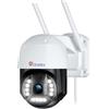 Ctronics 4K 8MP Telecamera Wi-Fi Esterno, Videocamera Sorveglianza
