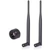 Bingfu Antenna WiFi Vite Ricambio Bibanda 2.4GHz 5GHz SMA Maschio 6 dBi | Orientabile, per Bait Boat, Barca per Esche da Pesca, Router, Scheda WiFi PC Fisso, Modulo, Telecamera, Videocamera