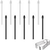 Jinpojun 10 Punte di Ricambio per Samsung Galaxy Tab S8/Tab S8+ Plus/Tab S8 Ultra/Tab S7/S7+ Plus/S7 Fe/Tab S6/S6 5G/S6 Lite, Tocca Stylus S Pen Set di Strumenti Penna Pennini(Bianco e Nero)