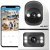 GENBOLT Telecamera di Sicurezza Wi-Fi Per Interni, Videocamera per neonati | 2MP+2MP, Vista a 360°, Rilevamento tramite IA, Baby Monitor, Audio bidirezionale, Tracciamento automatico, 2.4&5GHz
