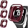 iVoler 3 Pezzi Cover Rigida PC per Apple Watch Series 11/10 46mm (Senza Pellicola Protettiva), Ultra Sottile Custodia Antiurto e Anti-Graffio Bumper Case, Bordeaux