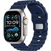 BXUXOHS Cinturino Silicone Ocean per Apple Watch Ultra/3/2 49mm 46mm 45mm 44mm 42mm | iWatch Band Uomo Donna,Bracciale Orologio Sport,per Cinturini Apple Watch Series 11 10 9 8 7 6 5 4 3 SE/3/2