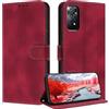ZONNAVI Cover per Xiaomi Redmi Note 11 Pro 4G/5G, [Blocco RFID] Custodia a Libro in Pelle con Porta Carte, Flip Case Portafoglio Antiurto Cover per Redmi Note 11 Pro 4G/5G (Rosso Scuro)