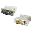 REY Adattatore da DVI-D 24+1 Pin Maschio a VGA Femmina 15 Pin, convertitore Segnale Video