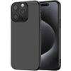NEW'C Cover per iPhone 15 Pro (6,1 Pulgadas) in custodia silicone ultra sottile nero [Ultra Leggera]