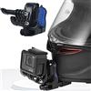 Honbobo Supporto per casco da moto per GoPro Hero 13 12 11 10 9/DJI Osmo Action 5 Pro/Insta360 Ace Pro, supporto per casco a clip per mento, accessori fissi per GoPro/Insta360/DJI Action camera