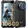 FOSSiBOT F101P Smartphone outdoor 10600 mAh 5,45 schermo HD Cellulare resistente senza contratto Android 13 7 GB RAM + 64 GB ROM Fotocamera 24 MP Impermeabile Antipolvere 4G Dual Sim IP68/IP69K/OTG