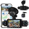 Rimoody 360° 4 Canali WIFI Dashcam Auto, 4 Telecamera 1080P Anteriore e Posteriore Sinistra Destra, 3 IPS WiFi Dash Cam 8 IR Visione Notturna, WDR/Controllo APP/G-Sensore/Loop Video/24H Parcheggio Monitor