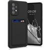 kwmobile Custodia Compatibile con Samsung Galaxy A52 / A52 5G / A52s 5G Cover - Back Case Cellulare con Slot Porta Carte - Morbida in Silicone TPU nero