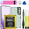 LCLEBM Batteria per Samsung Galaxy S22, 5600 mAh (2026 maggiore capacità 0 cicli ai polimeri di litio EB-BS901ABY batteria di ricambio per Galaxy S22 5G SM-S901U con strumento professionale