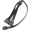 HSSDTECH Cavo di Alimentazione SATA da 6 Pin a 3x15 Pin per Seasonic PSUs | per Antec PSUs, Splitter per Mining BTC, Adattatore per Disco Rigido 18.7-inch (47.6cm)