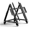 Duiliuu Supporto TV mobile a bassa altezza, supporto TV basso con ruota per TV da 26-65 pollici, altezza regolabile, angolo di visione regolabile da 36° a 68°, max 50 kg, VESA 600 × 500, supporto
