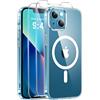 Qasyfanc Magnetica Cover per iPhone 13/14, Trasparente