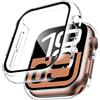 TAURI Cover per Apple Watch Series 11/10 42mm,Trasparente | Con Pellicola Protettiva,Vetro Temperato Integrato, Custodia ad Alta Sensibilità Touch, Design in PC Rigido, 2 Pezzi