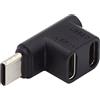 chenyang Splitter USB C, 1 maschio a 2 femmina 10 Gbps PD100W 4K60Hz estensioni adattatore per HDTV/disco/tastiera/mouse, supporta raffreddamento e ricarica allo stesso tempo