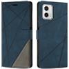 SONWO Cover per Motorola Moto G73, Flip Caso in PU Pelle Case Cover Custodia con Slot per Schede e Supporto Stand per Moto G73, Blu