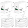 ARCCRA (2Pack) 45W 2-Porto USB C Rapido Caricatore per Google Pixel 11/10/9 Pro XL