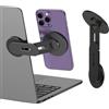 CloudValley Supporto Telefono per Laptop, Magnetico Holder per Fotocamera di Continuità Regolabile in 3D per iPhone e Tutti i Telefoni, per Tesla, PC, Monitor da Palestra,ferroso