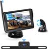 Rimoody Senza Fili Digitale Telecamera di Retromarcia Kit con 5 Pollici IPS Monitor, IP69 Impermeabile, Visione Notturna, Grandangolo per Piccola Auto e Piccolo Camion, Veicoli da Lavoro, Grandi Camion, ecc.