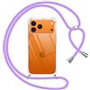 Pnakqil Cover per iPhone 18 Pro Max/iPhone 17 Pro Max con Cordino,Viola 01 | Trasparente Custodia con Laccio Tracolla Cellulare Girocollo Collana Protettiva per iPhone 18 Pro Max/ iPhone 17 Pro Max 6,9