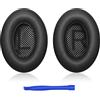 Skythrive Cuscinetti Auricolari di Ricambio per Bose QuietComfort 35 (QC35), Cuscinetti Auricolari in Pelle proteica più Morbidi, Cuffie per QC35 / QC25 / QC15 / QC2 / Ae2 / Ae2i / Ae2w (Nero)