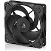 ARCTIC P12 Pro Reverse - 120 mm Ventola Premium con flusso d'aria inverso, Ventole PWM con splitter per cavo a Y, 500-3000 rpm, 0 rpm <5% PWM, cuscinetto idrodinamico, 4-Pin - Nero