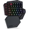 Redragon K585 DITI Tastiera Meccanica Una Mano Wireless 2.4G | tastiera meccanica una mano wireless 2.4G RGB 40% 7 tasti macro poggiapolsi staccabile batteria 3000mAh interruttore blu