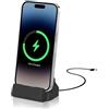 Agatige Stazione di Supporto per Dock, Tipo C Dock di Ricarica per Telefono Cellulare USB Stazioni di Ricarica Della Porta di Tipo C per Uffici Domestici di Caricabatterie(Nero)