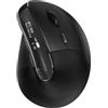 KYSONA Mouse ergonomico wireless con schermo OLED, mouse verticale Ergo ricaricabile, clic silenzioso, Bluetooth e 2,4 G, 5 DPI regolabili 800-6400 per laptop/PC/desktop/computer/iPad, nero