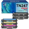 ONLYU TN247 TN243CMYK Compatibile per Brother DCP-L3550CDW confezione da 5