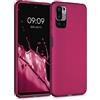 kwmobile Custodia Compatibile con Xiaomi Redmi Note 10 5G Cover - Back Case Morbida - Protezione in Silicone TPU Effetto Metallizzato rosa metallizzato