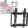 KOMBO OMEGA - Staffa TV Inclinabile da Parete per Schermi 19''-42'', Compatibile VESA 100x100-100x200-200x200, Inclinaz. +5°/-12°, Portata 30 kg, Compatto 32 mm, Livella, Viti e Tasselli Inclusi